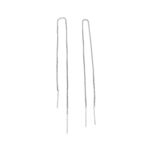 Candymuse Jewelry - *SALE* Earrings Medium Threader Chain Silver Plate Candymuse Jewelry - *SALE* Earrings Medium Threader Chain Silver Plate